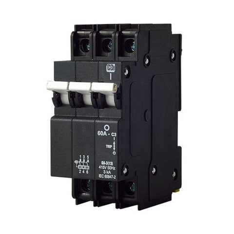 CBi QA-3(13) Mini Rail Circuit Breaker 3P 3kA