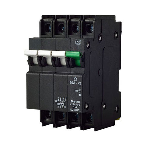 CBi QA-N-4(13) Mini Rail Circuit Breaker 3P+N 3kA