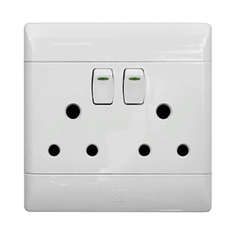 CBi PVC Double Switched Socket 4 x 4