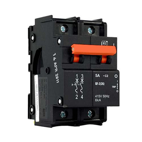 CBi QF-2(26) Dual Mount Low Rating Circuit Breaker C1 2P 6kA