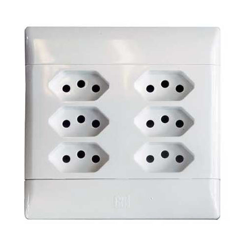 CBi PVC 6 Slimline Socket 4 x 4 - White